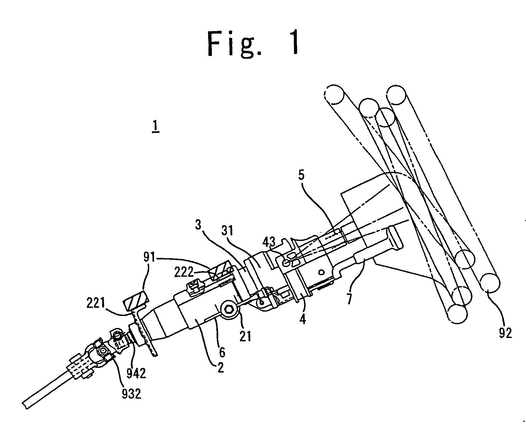 Steering column for motor vehicle