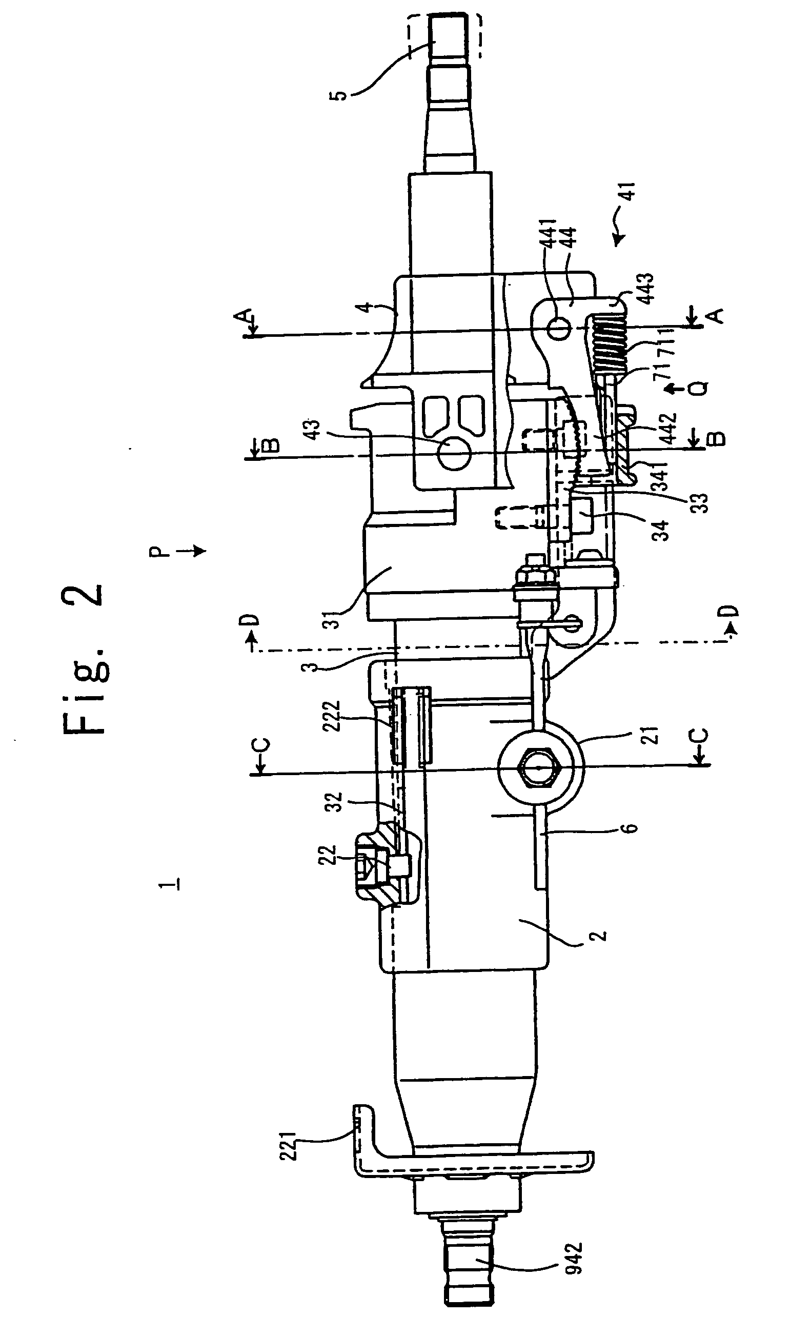 Steering column for motor vehicle