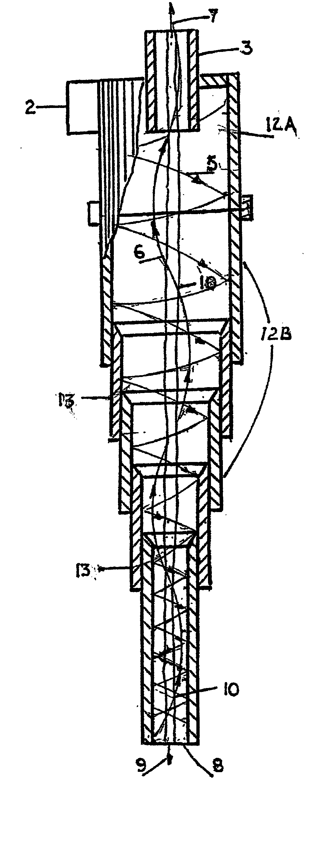 Cylindrical telescopic structure cyclone apparatus