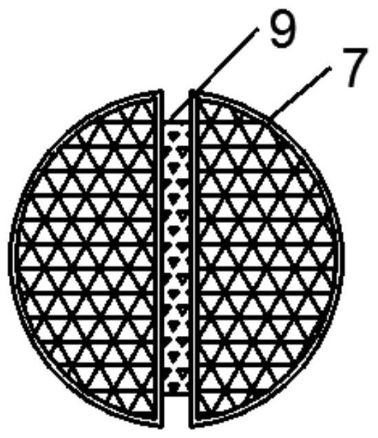 Algae scum treatment device based on special ceramic microspheres