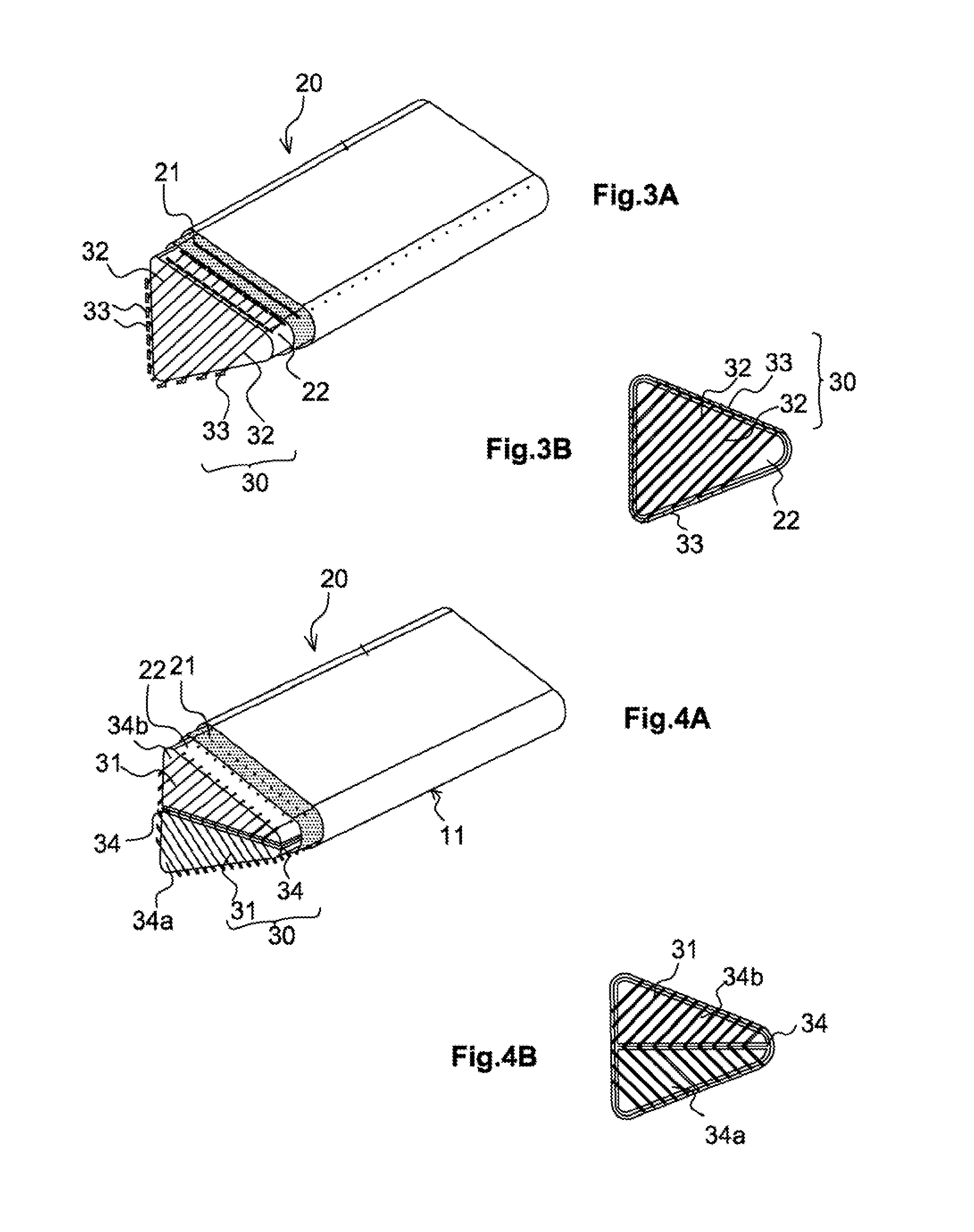 Energy absorption device for aircraft structural element