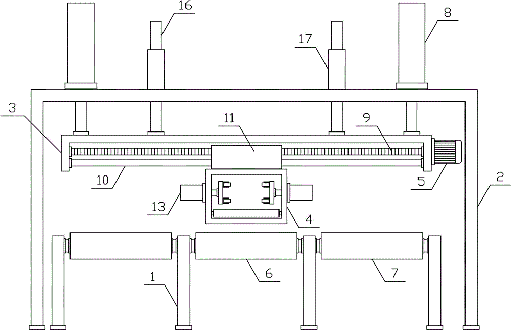 Proximate matter transversely-moving conveying device