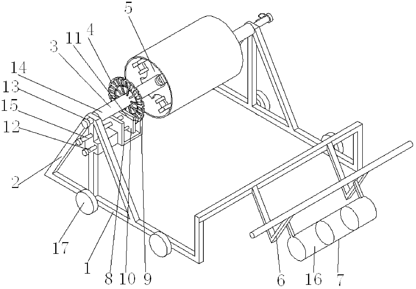 Cloth paving machine