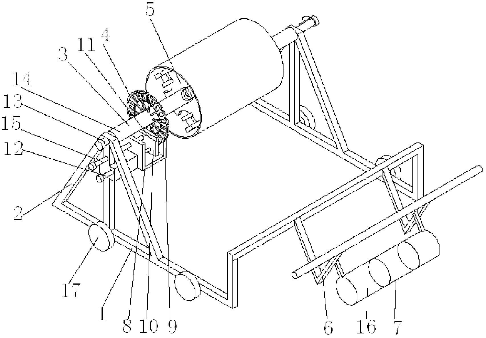 Cloth paving machine