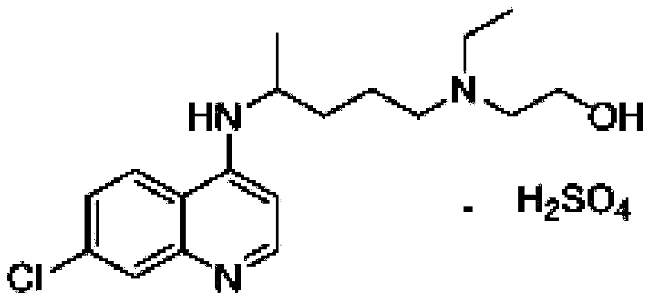 Novel industrial production method for hydroxychloroquine sulfate