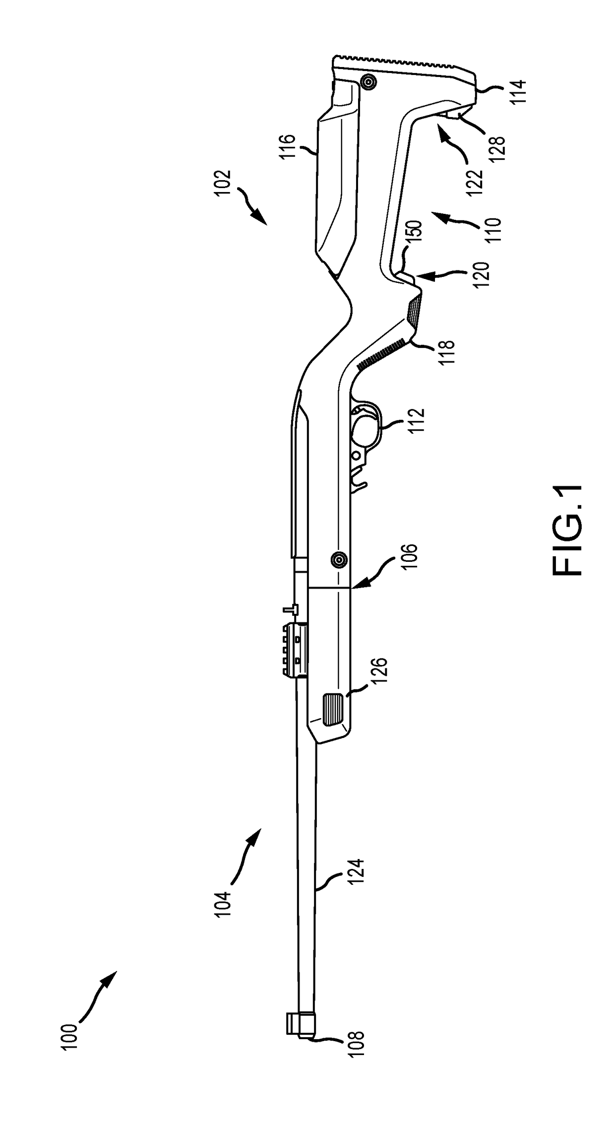 Takedown firearm with integral forend storage