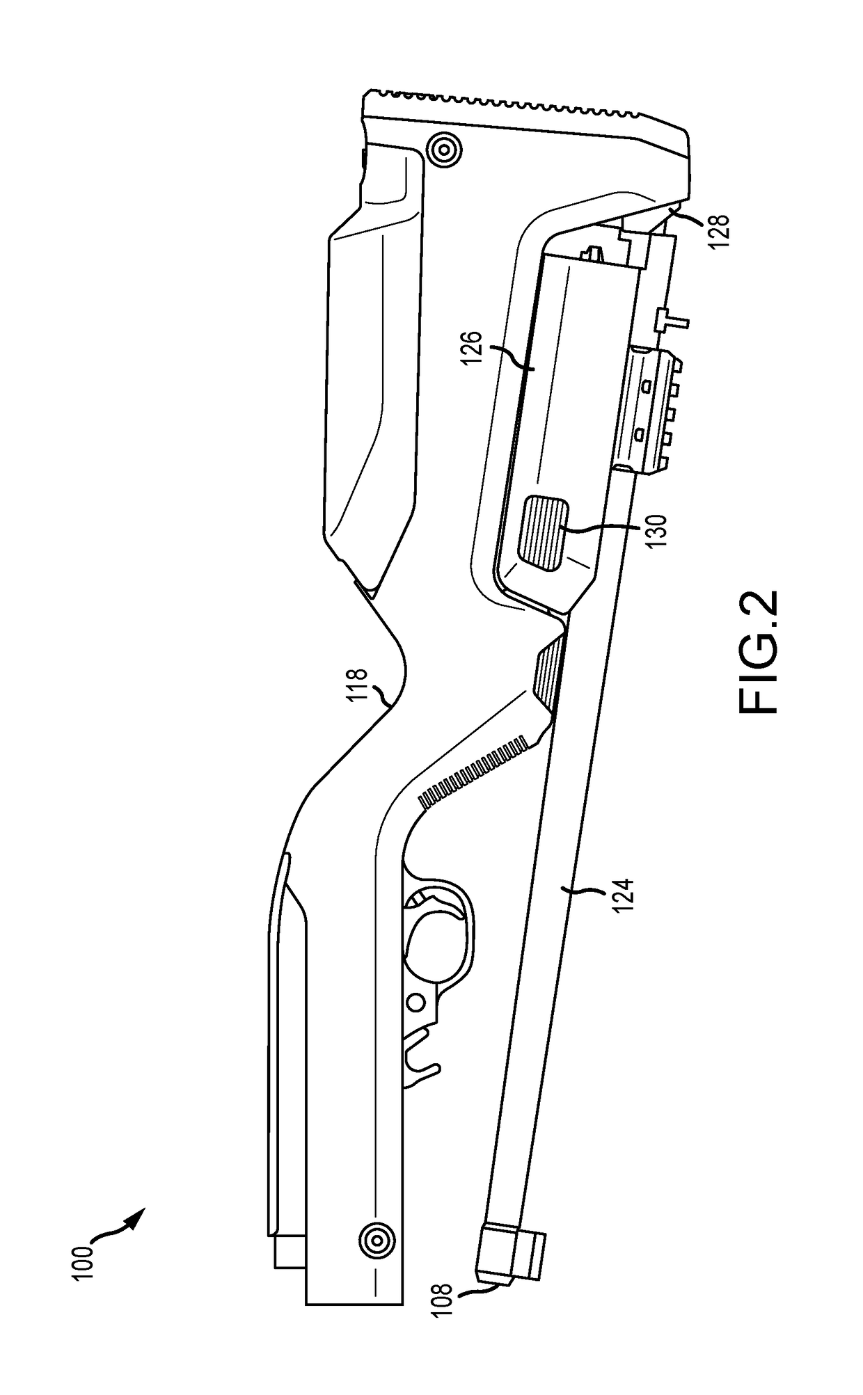 Takedown firearm with integral forend storage