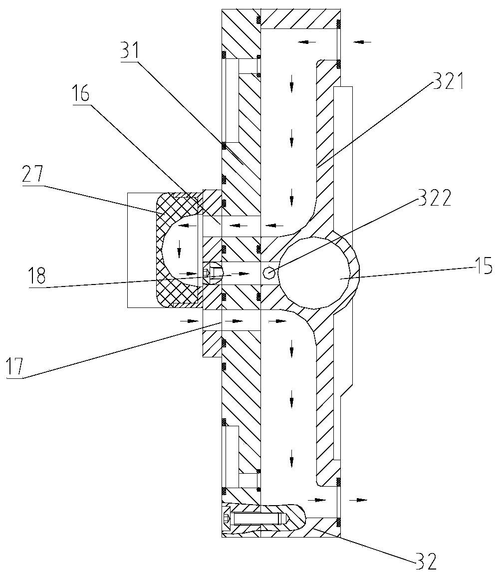 Pneumatic motor with dead-point-free exhaust reversing mechanism