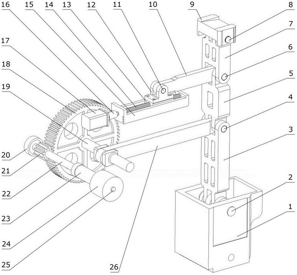 Double-toggle double-motor parallel-drive toggle rod mechanism and control method thereof