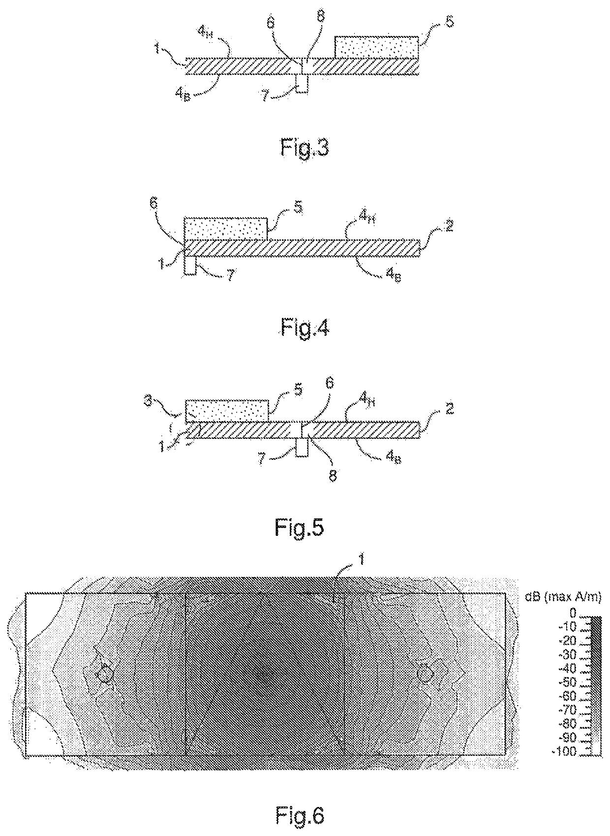 Antenna with partially saturated dispersive ferromagnetic substrate