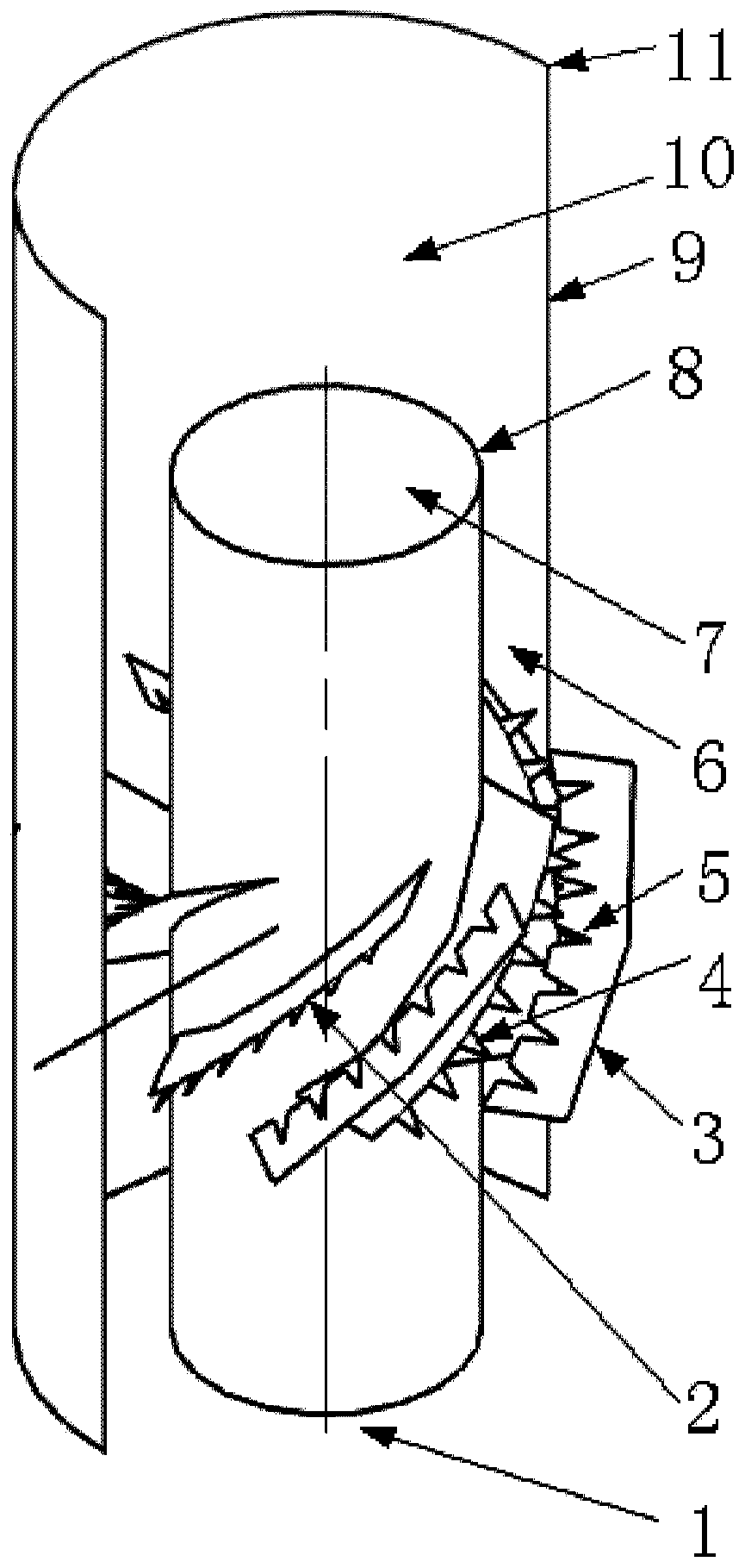 Nozzle, nozzle array and burner with adjustable swirl number and turbulence