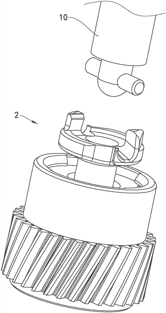 Rotation driving force receiving head, driving force transfer component and processing box