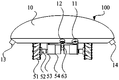 Cavitation jet flow cleaning device and cleaning method