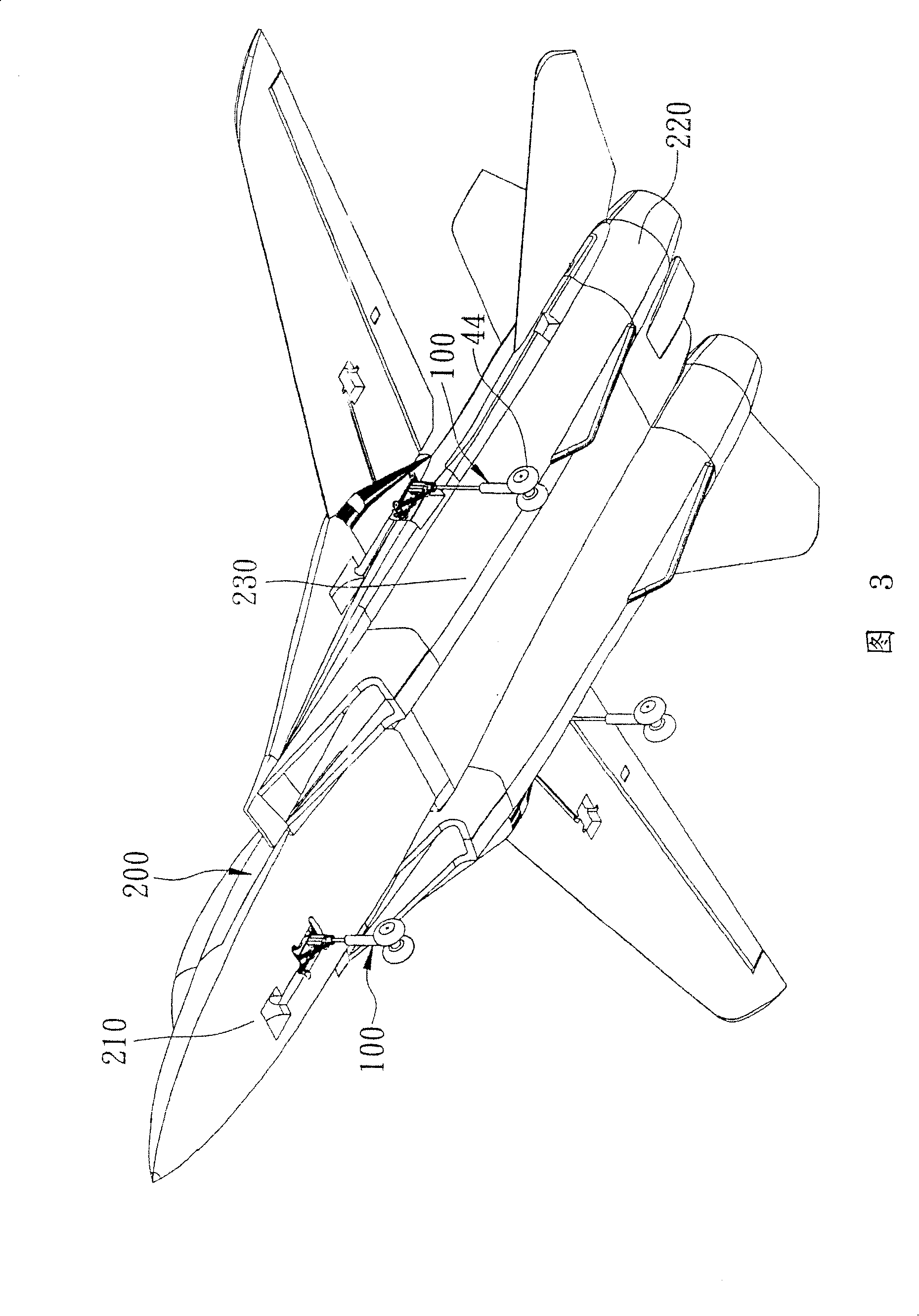 Wheel-receiving device of model airplane