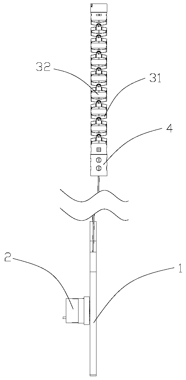 Transmission structure for endoscope, endoscope and transmission method