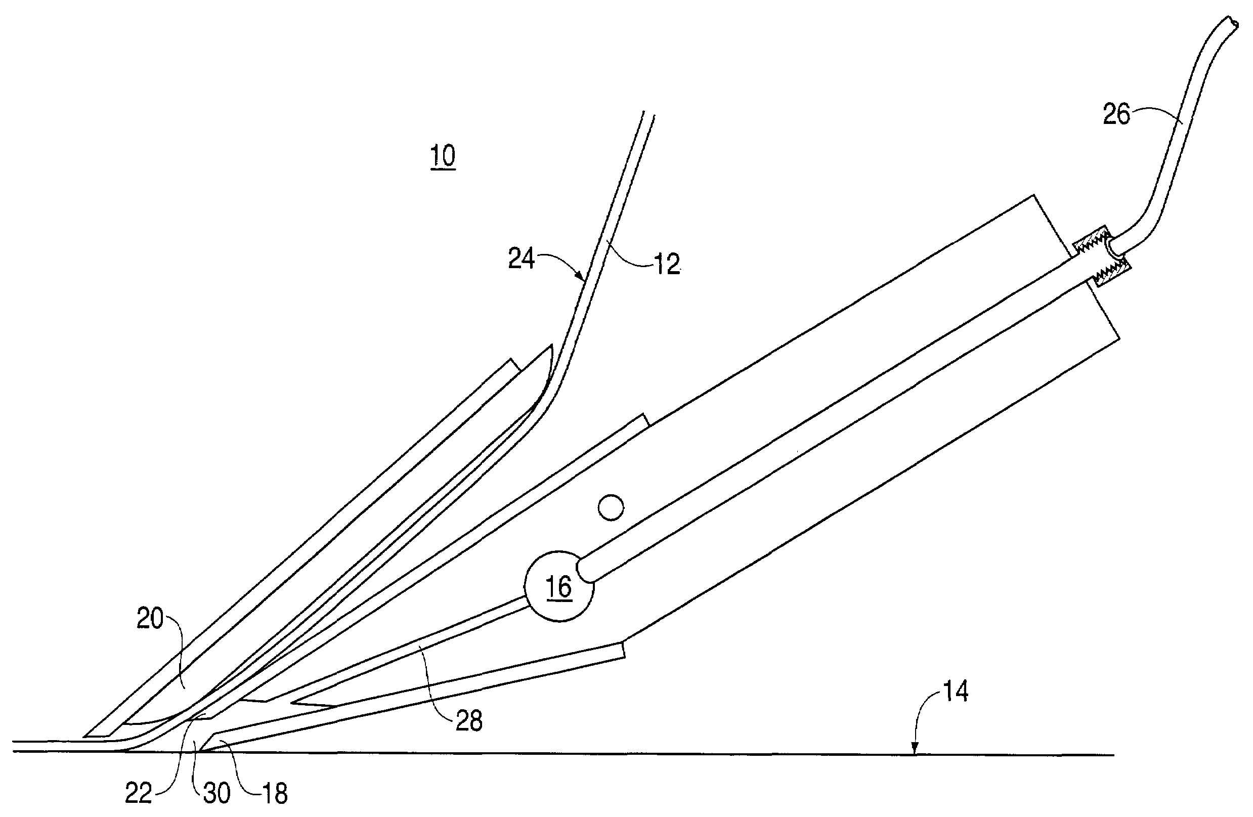 Vacuum assisted ply placement shoe and method