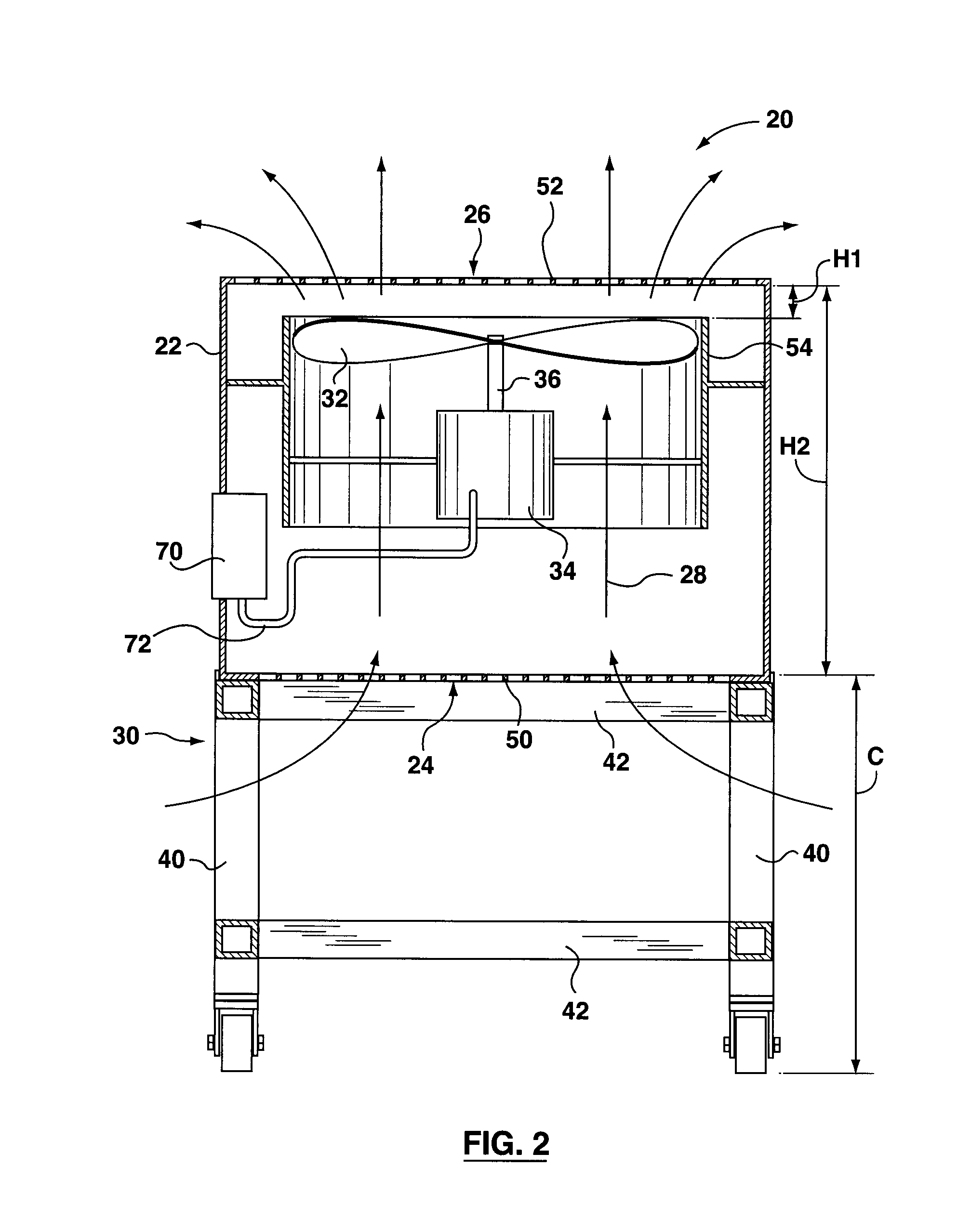 Ventilator system for recirculation of air and regulating indoor air temperature