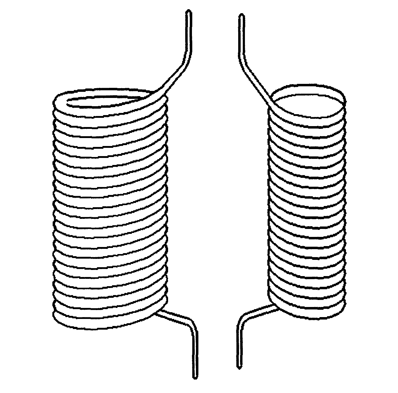 Tightly coupling hollow high-temperature superconducting inductor