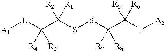 Compound containing a labile disulfide bond