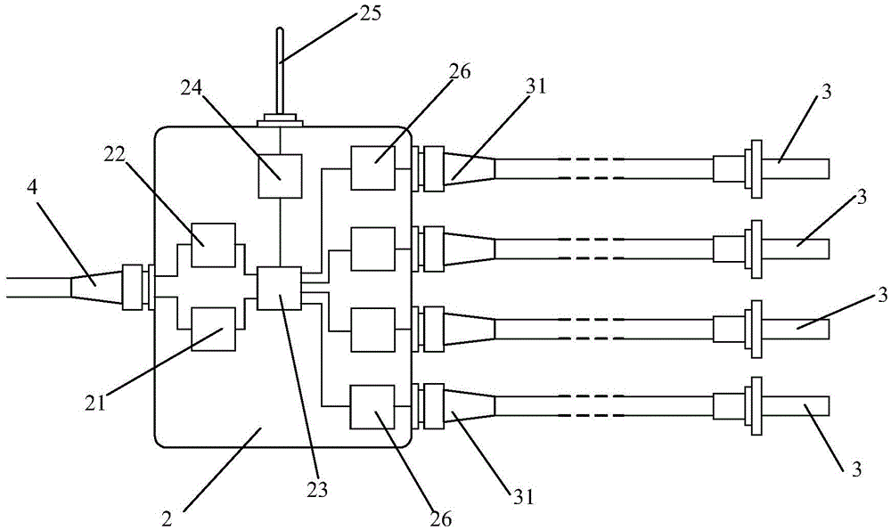 Train axle temperature monitoring system based on fluorescence fiber temperature measurement