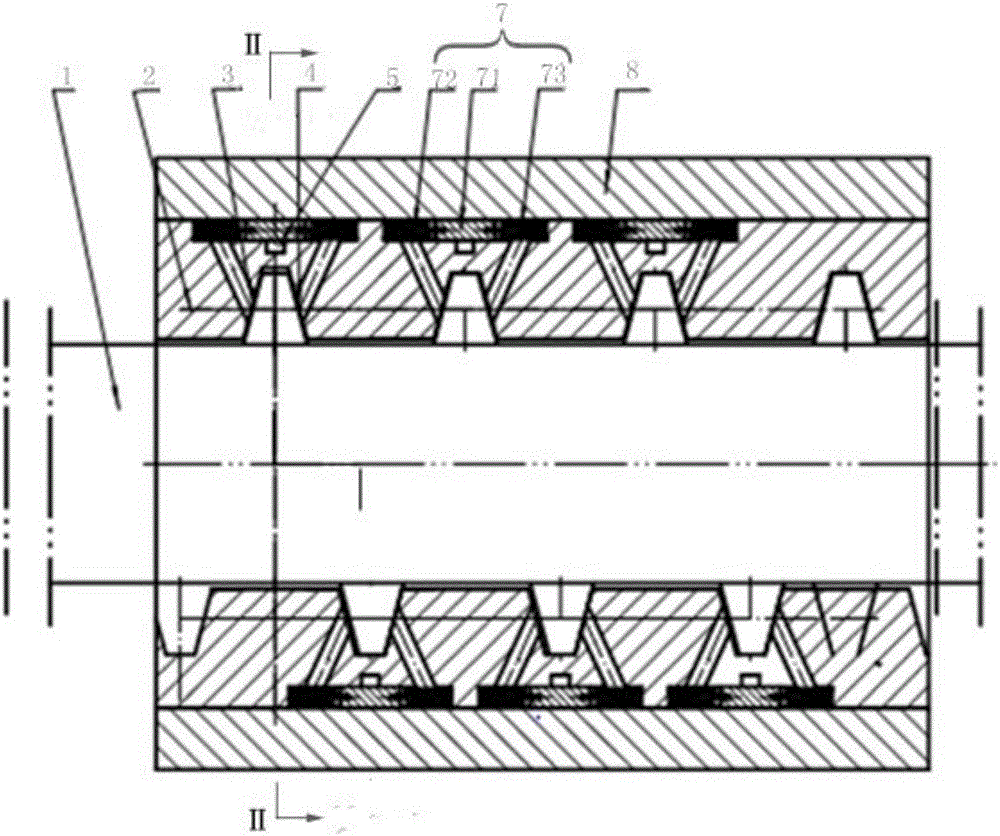 Built-in slide valve throttling static-pressure nut pair