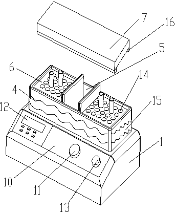 Warm bath vortex mixer for reagent tubes