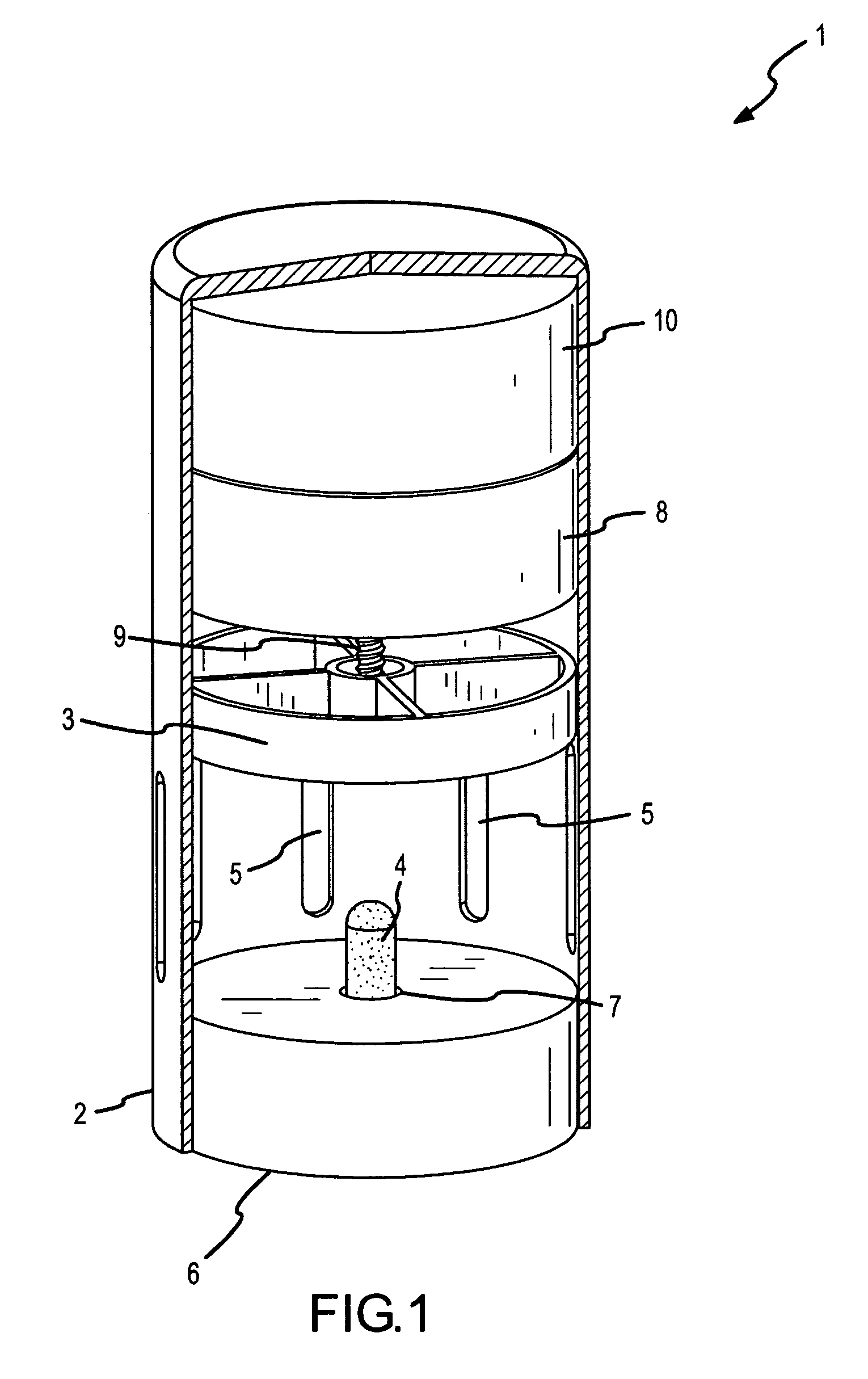 Piston actuated vapor-dispersing device