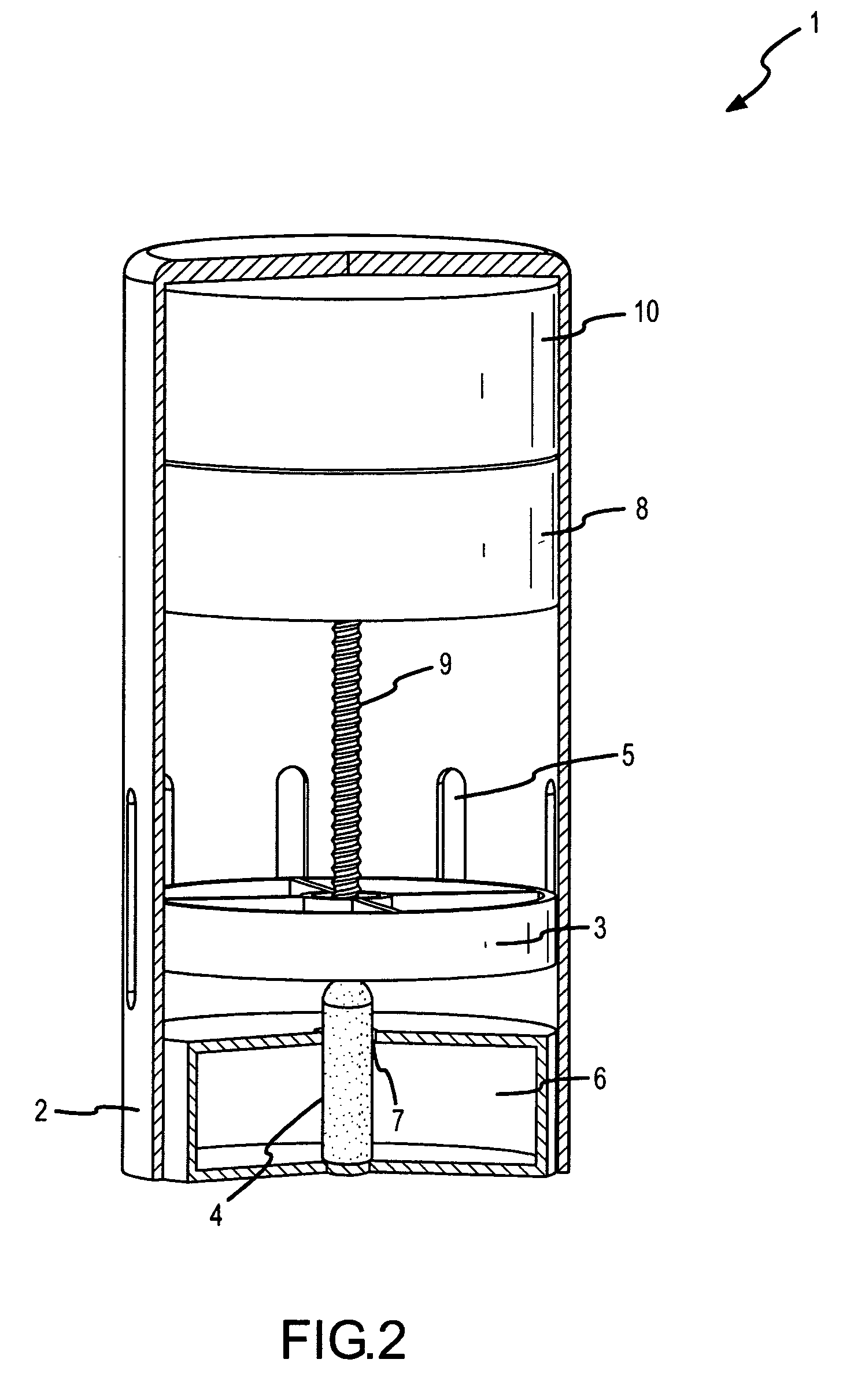 Piston actuated vapor-dispersing device