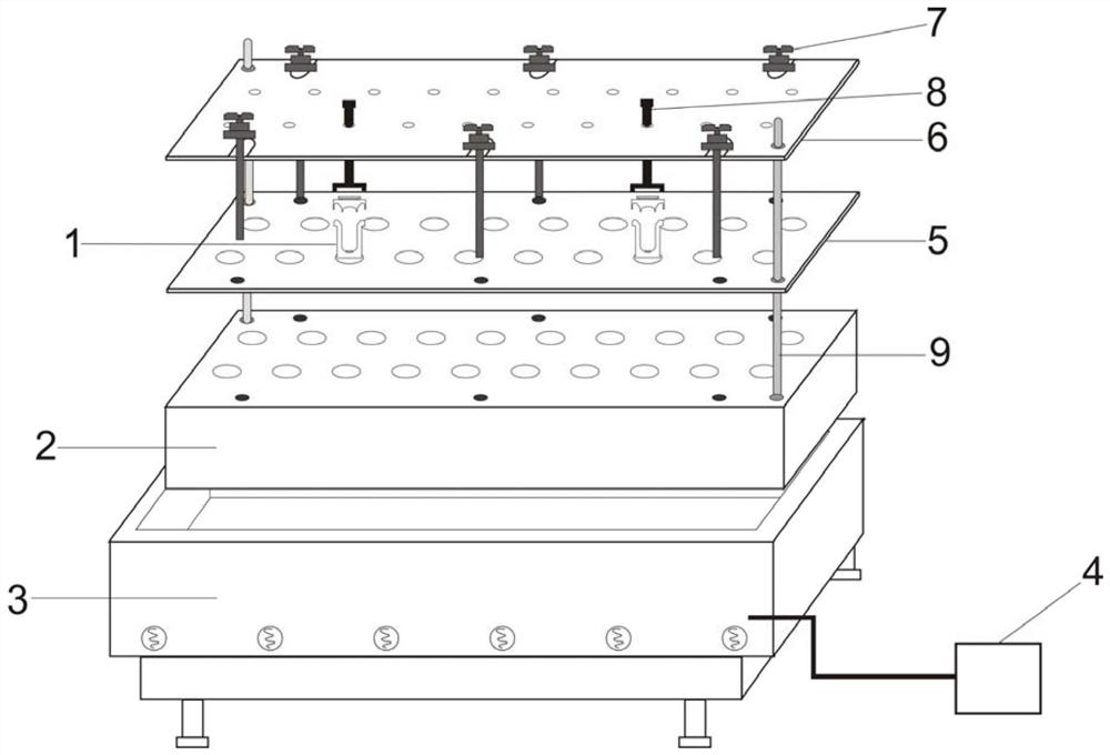 Closed heating acid-driving device and acid-driving method