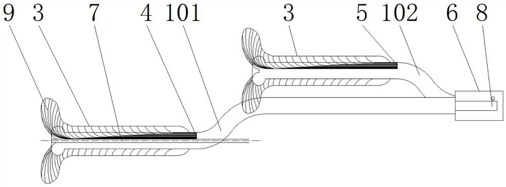 Artificial insemination and semen injection device for equine animals