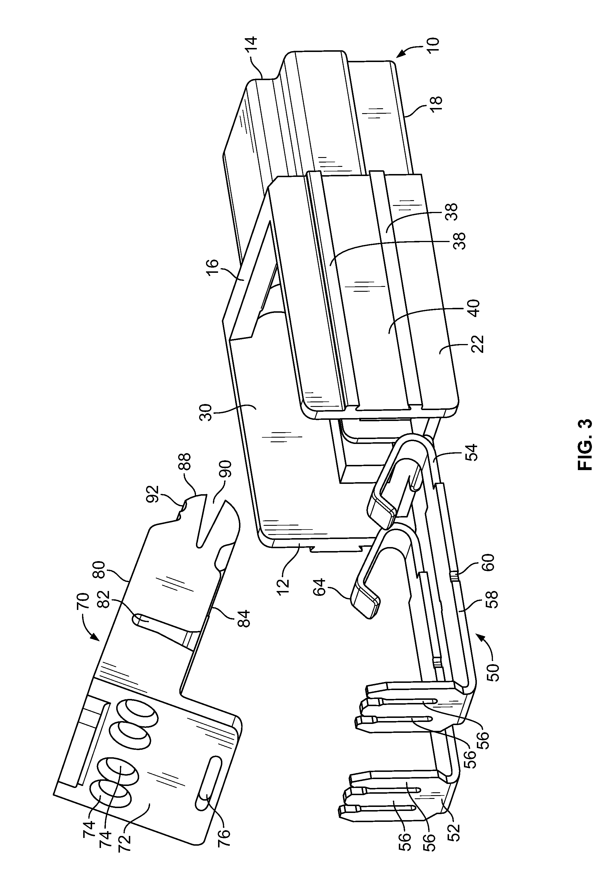 Card edge connector with idc wire termination