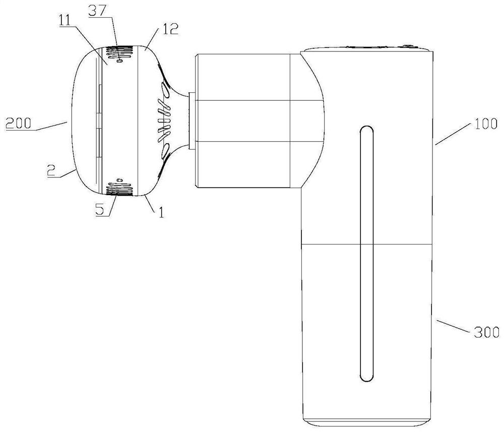 Massage head for fascia gun and fascia gun comprising massage head