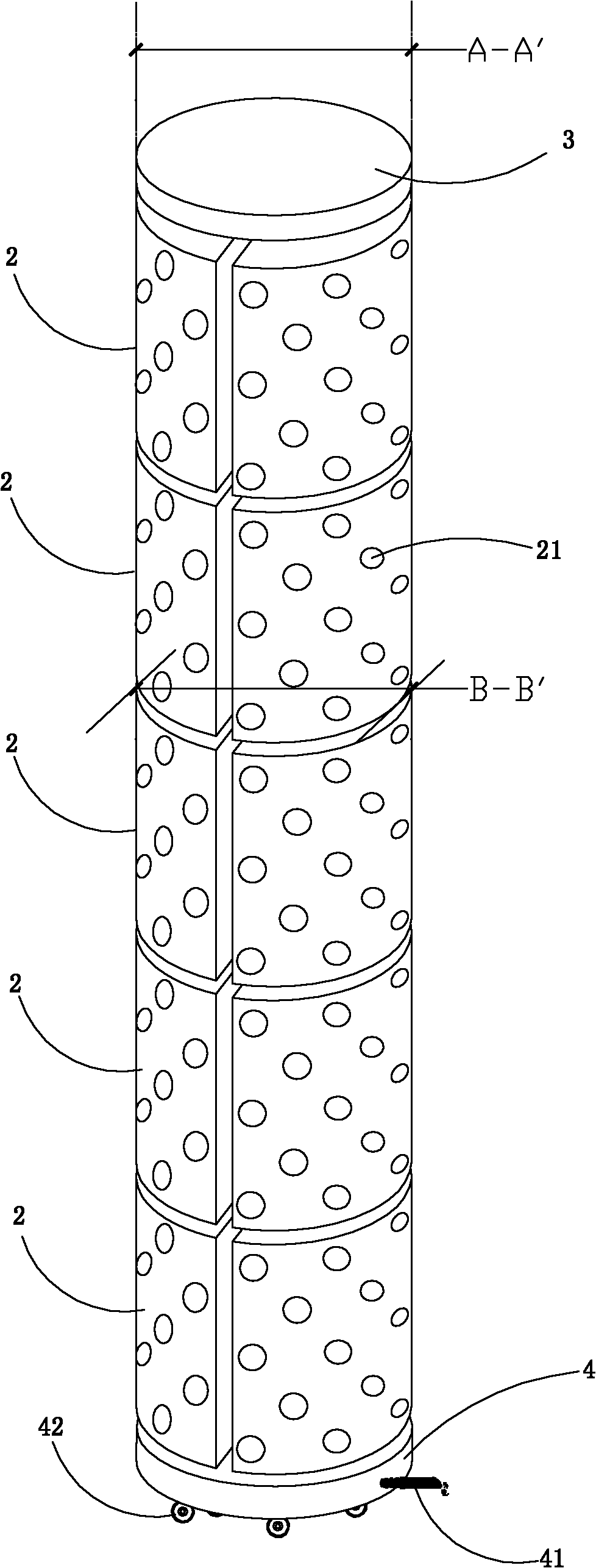 Upright post greening system