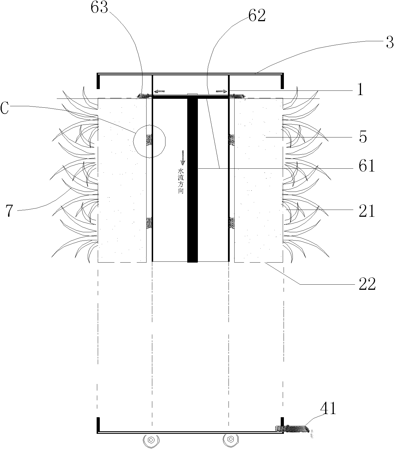 Upright post greening system