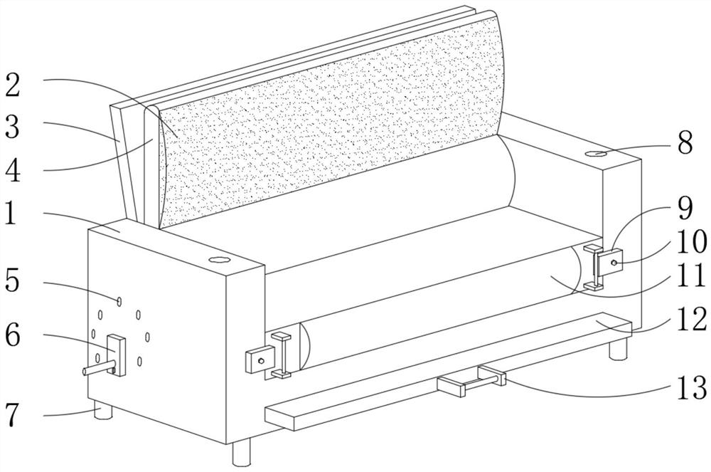 Elastic adjustable integral sofa