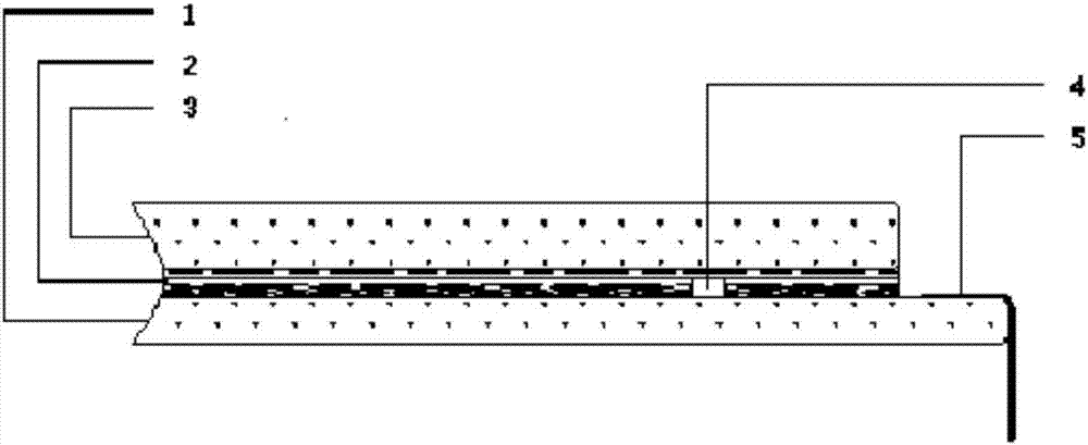 LED glass laminating structure and glass processing laminating technology thereof