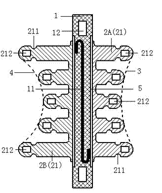 Appliance for kneading and pressing acupuncture points and massaging channels and collaterals