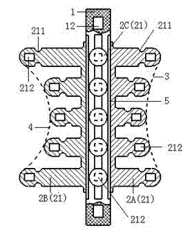 Appliance for kneading and pressing acupuncture points and massaging channels and collaterals