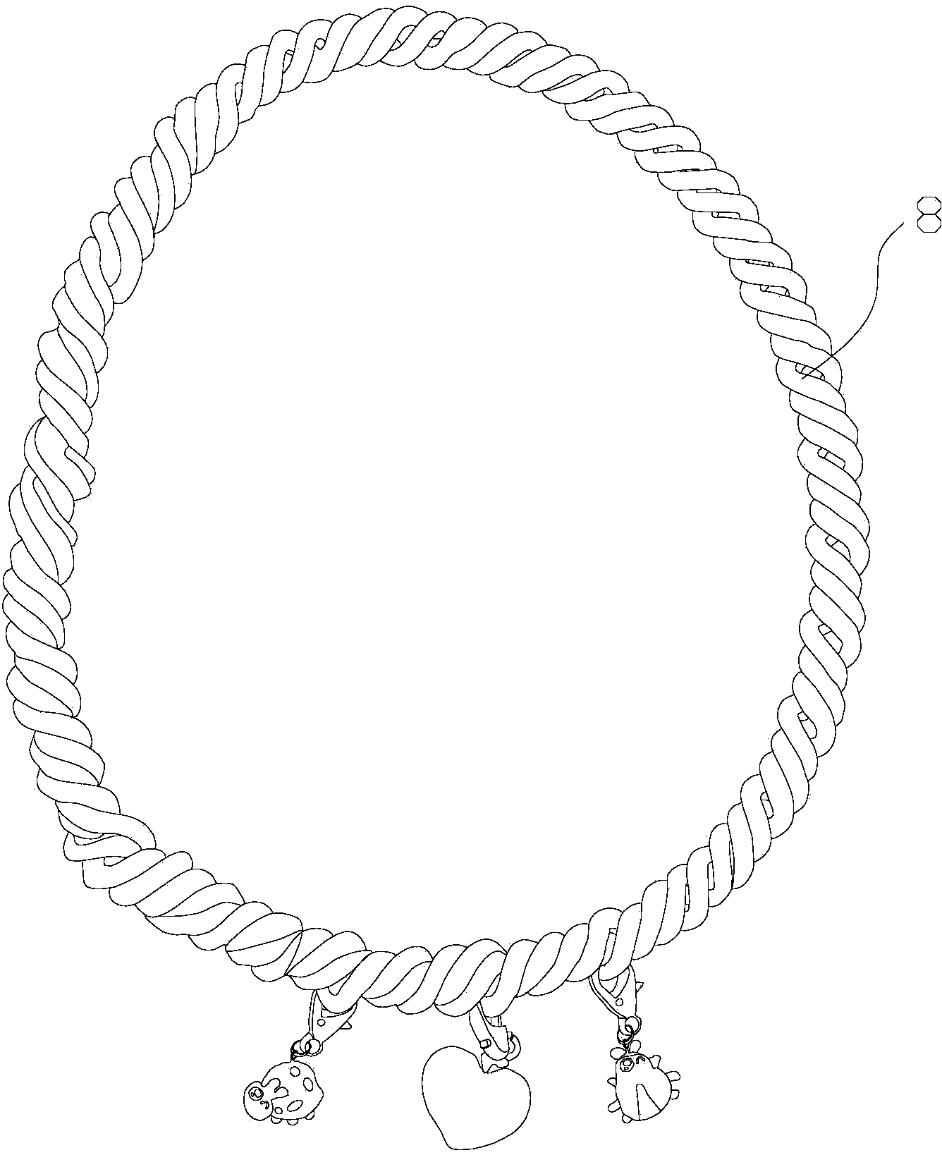 Forming process of flexible spiral polymer clay body and processing equipment and accessories of flexible spiral polymer clay body