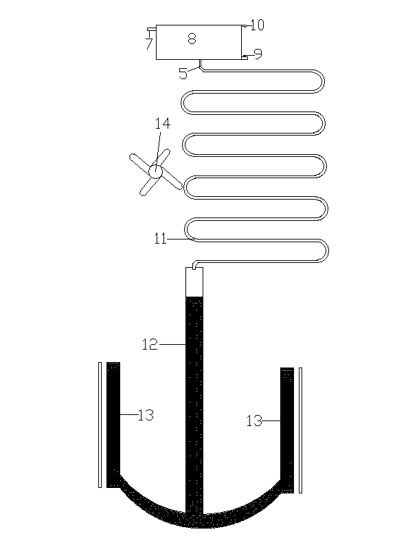 Air conditioning system device based on icy-hot-hole imitated refrigeration mechanism