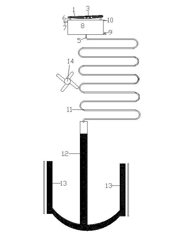 Air conditioning system device based on icy-hot-hole imitated refrigeration mechanism