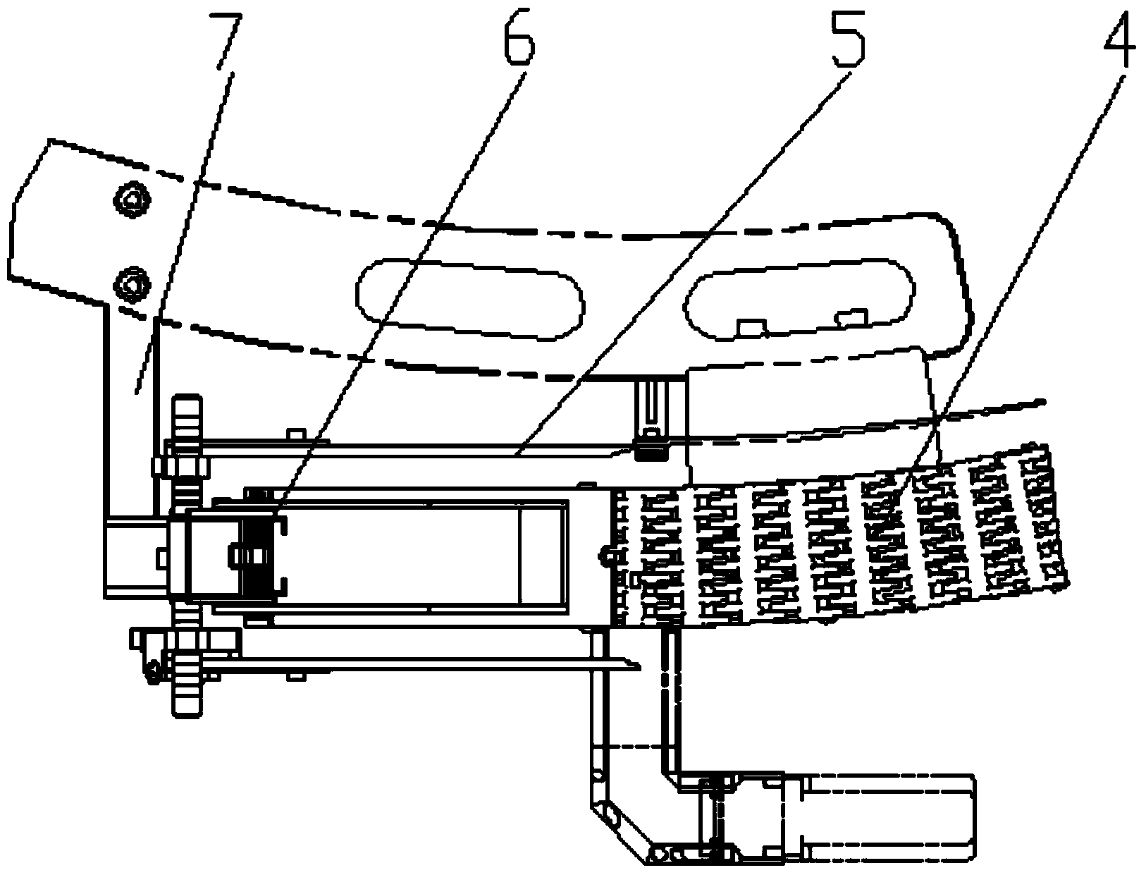 Flexible steering device for conveying rod-shaped materials