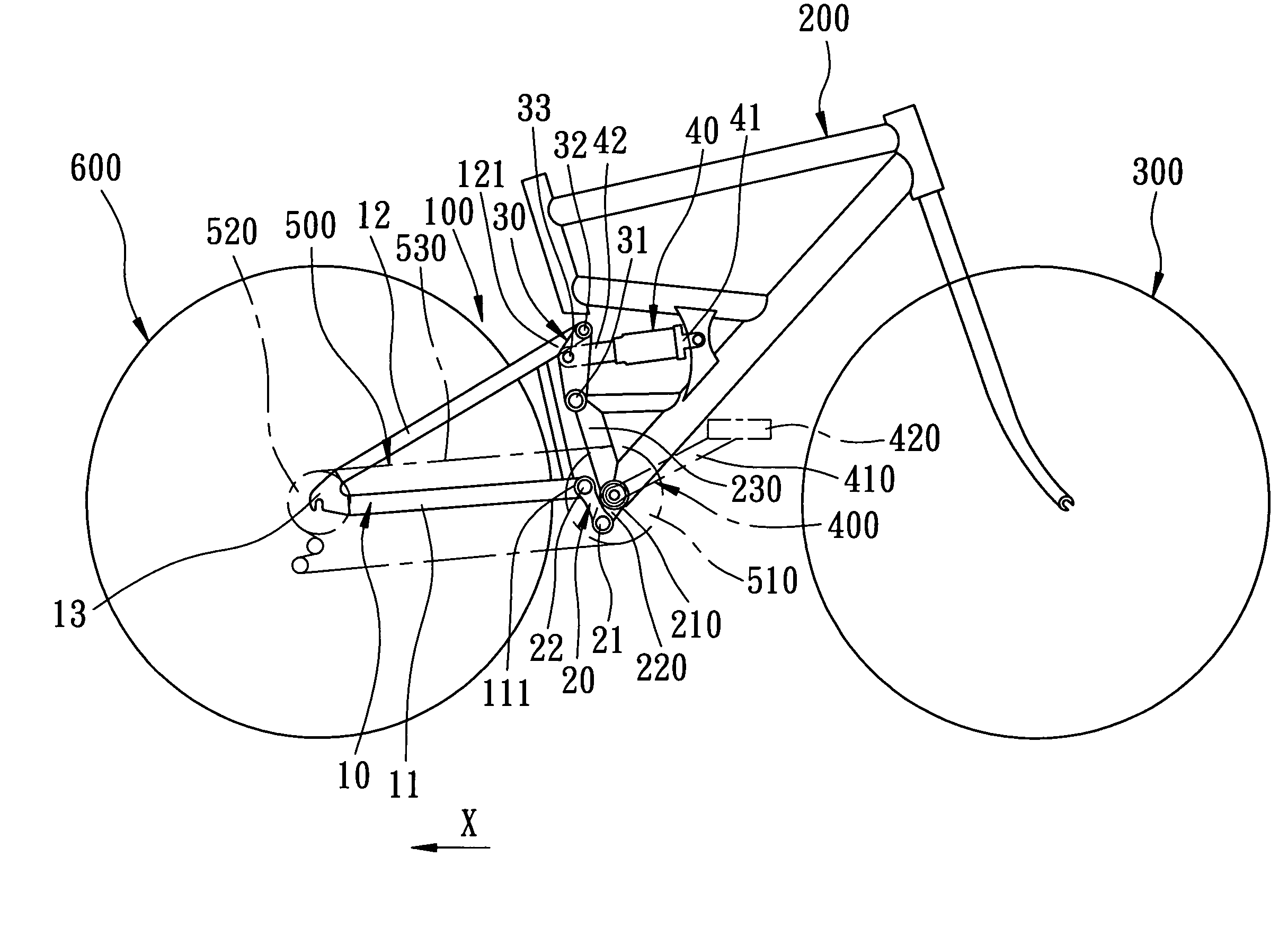 Bicycle rear suspension system