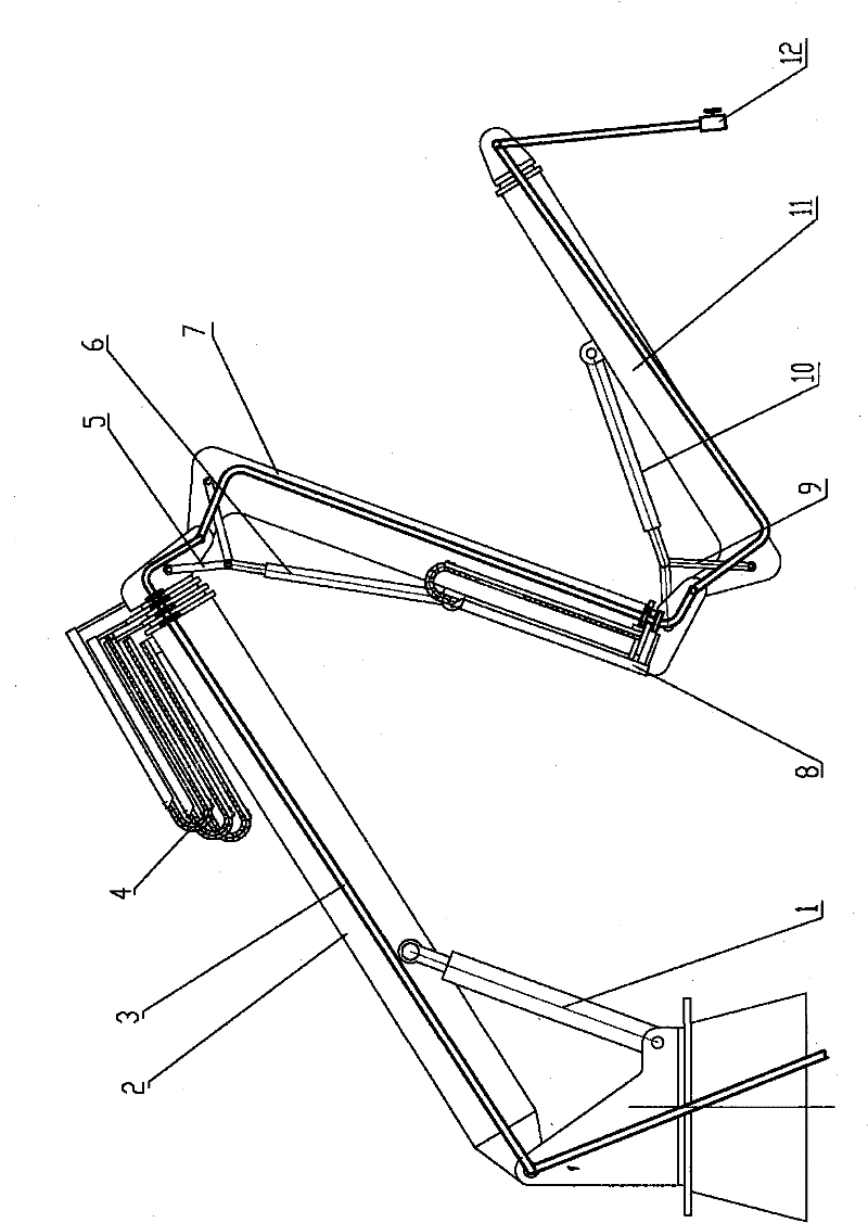 Telescopic and bendable pump truck arm support mechanism