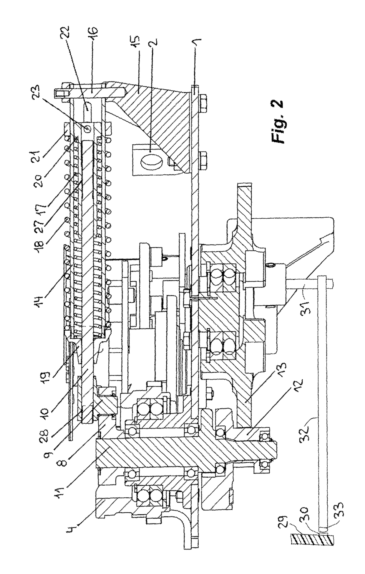 On-load tap changer with an energy storage mechanism