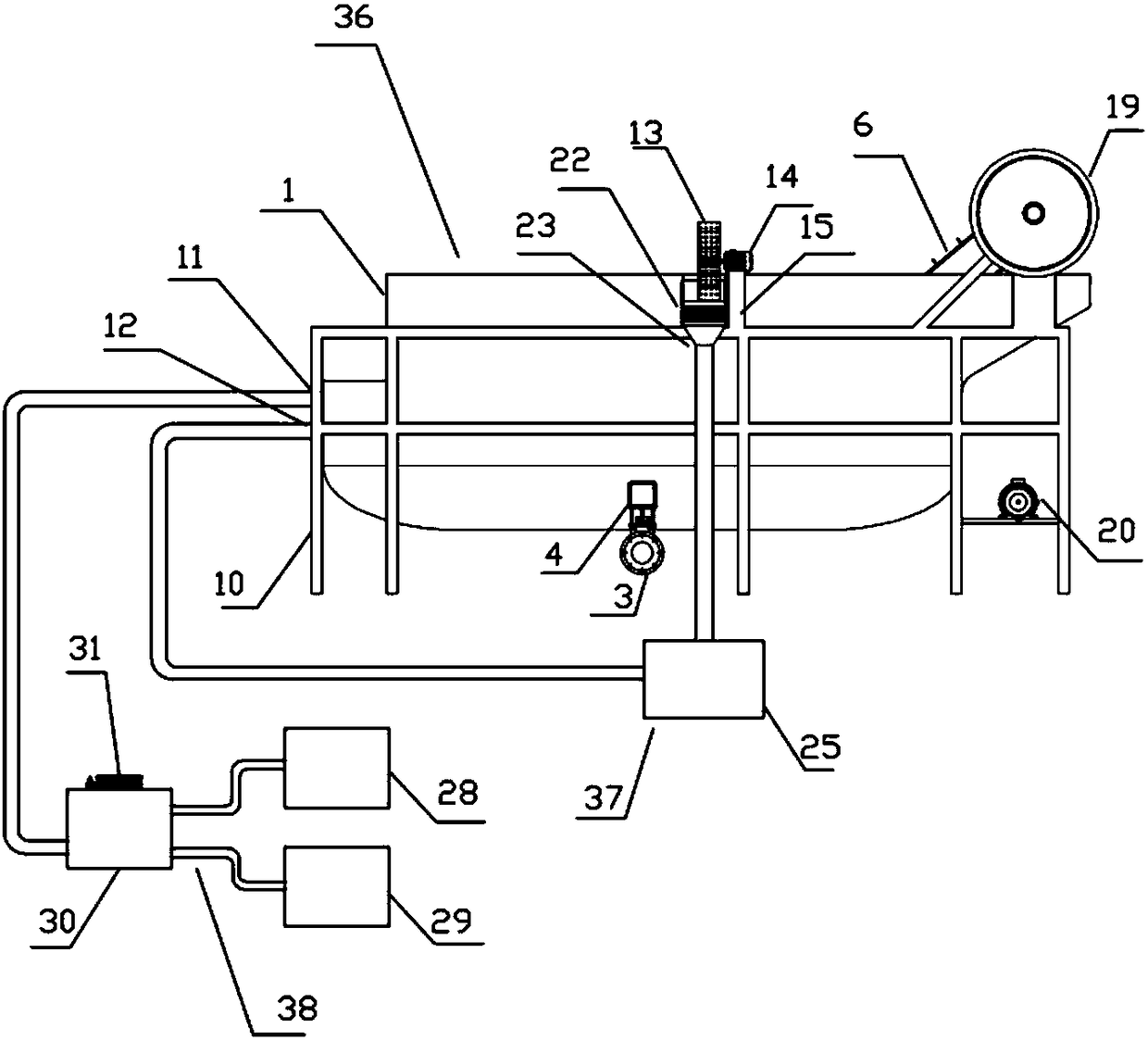 Oil tea fruit pretreatment flotation machine and method