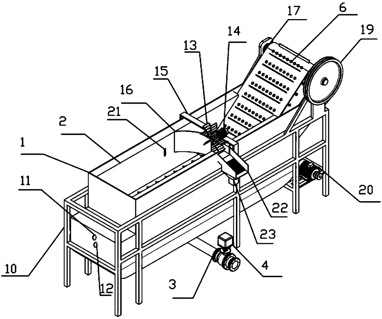 Oil tea fruit pretreatment flotation machine and method