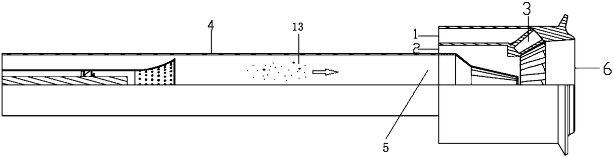 A pyrolysis gas-air rapid mixing device