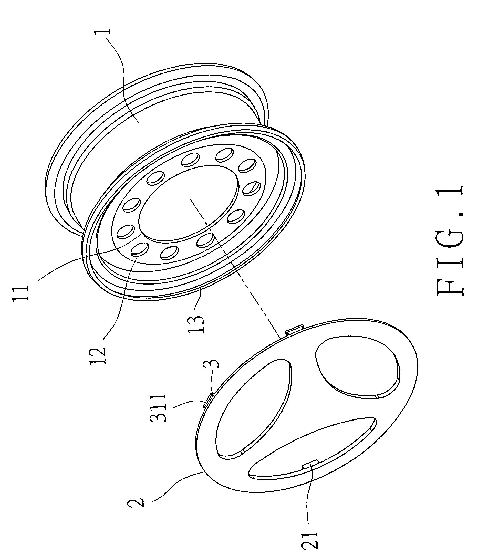 Interlocking method and its structure for wheel-rim cover