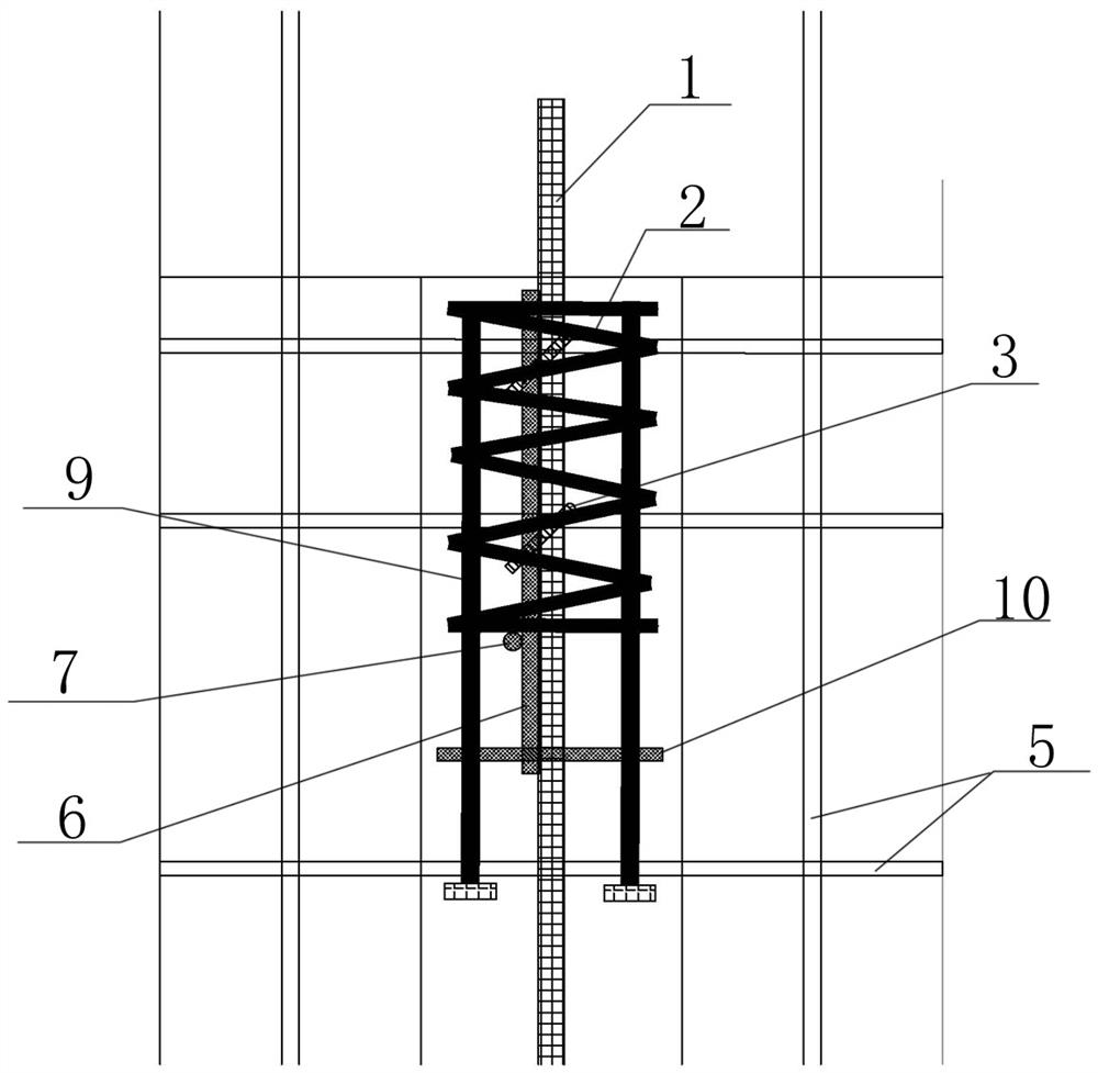 Longitudinal rib hollow wallboard, multifunctional hanging ring connecting joint of longitudinal rib hollow wallboard and design construction method thereof